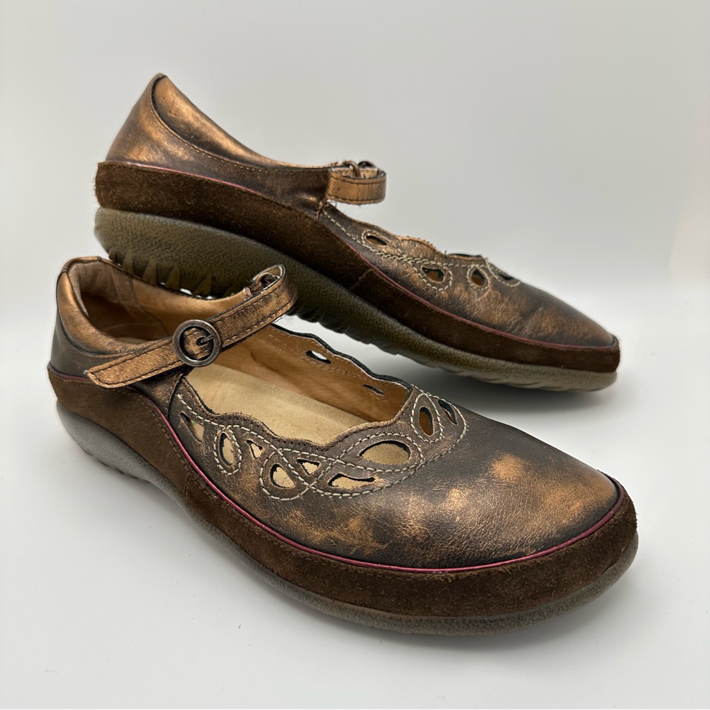 Naot Rahina Women's Brown Mary Jane Shoes Sz Eu40/Us 9-9.5